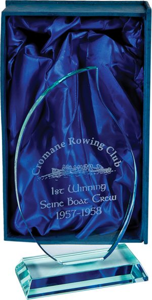rowing club award, glass