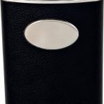 black and silver hip flask