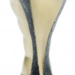 soccer ball trophy, football trophy, black and gold