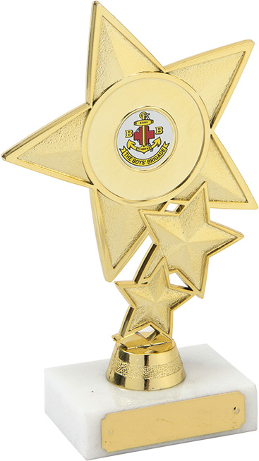 gold star trophy, marble base