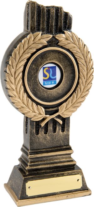 resin trophy, award, gold wreath