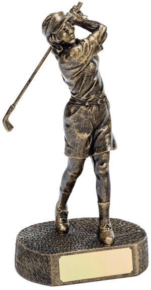 female golfer trophy