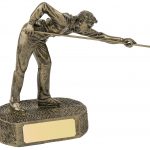 bronze snooker player, pool, trophy