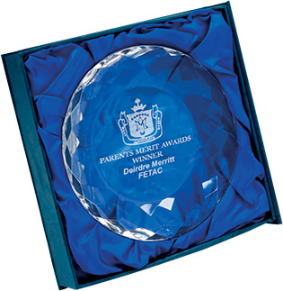 crystal award, round