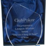 Poker club award, glass award