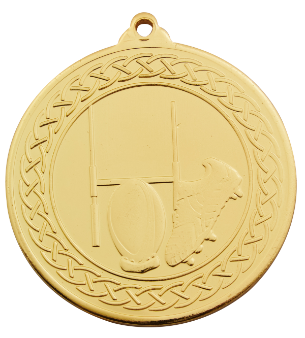 GOLD RUGBY MEDAL A0102G